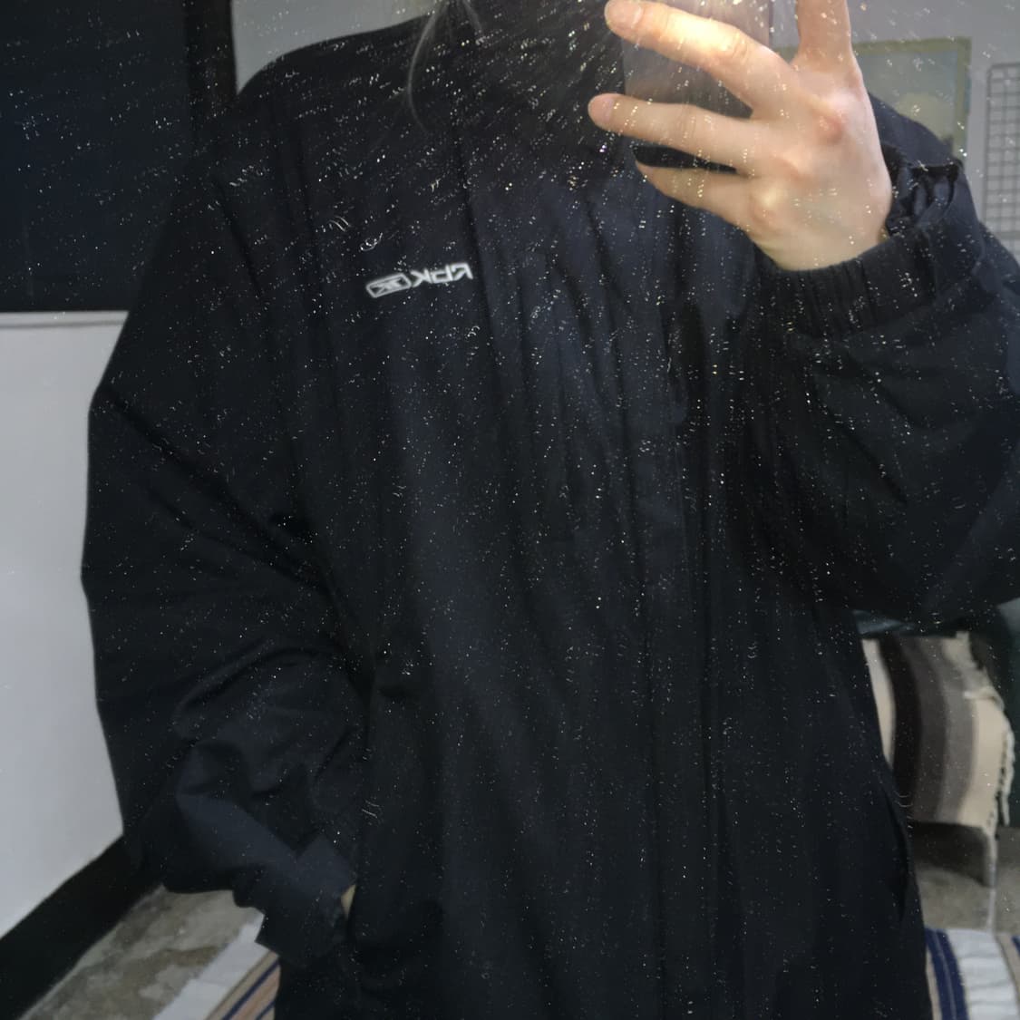 투티/0136 리복 블랙 집업 도톰 바람막이 자켓  상품이미지2