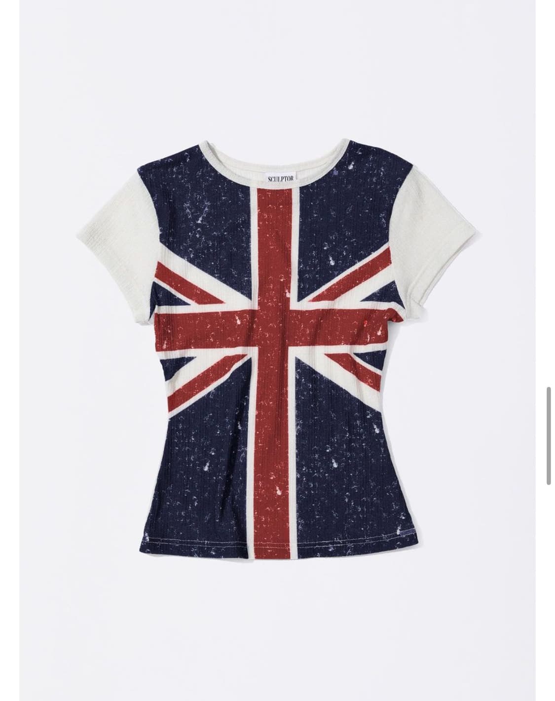 스컬프터 union Jack Baby Tee White 상품이미지1