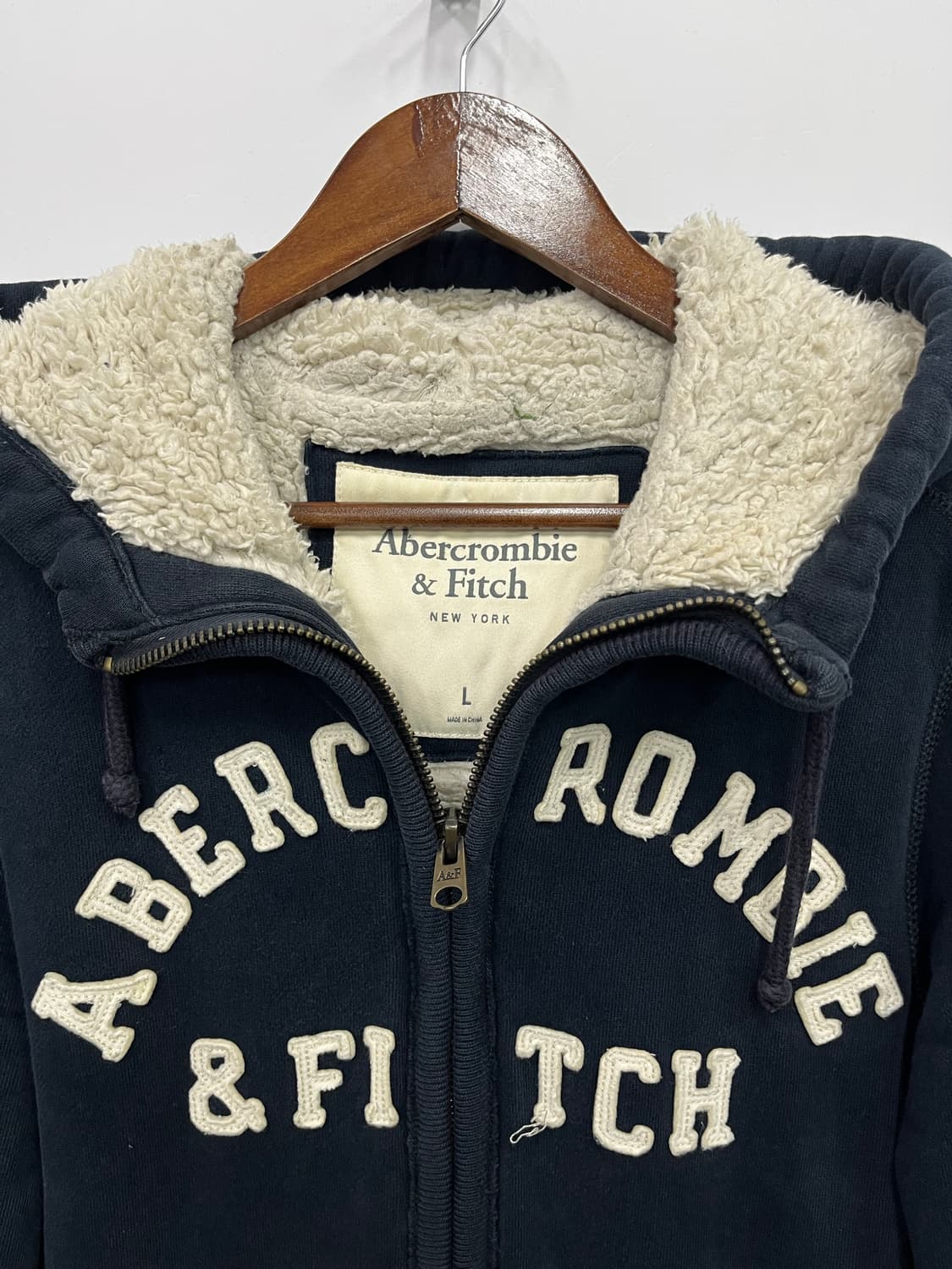 아베크롬비 네이비 양털 후드집업  상품이미지3