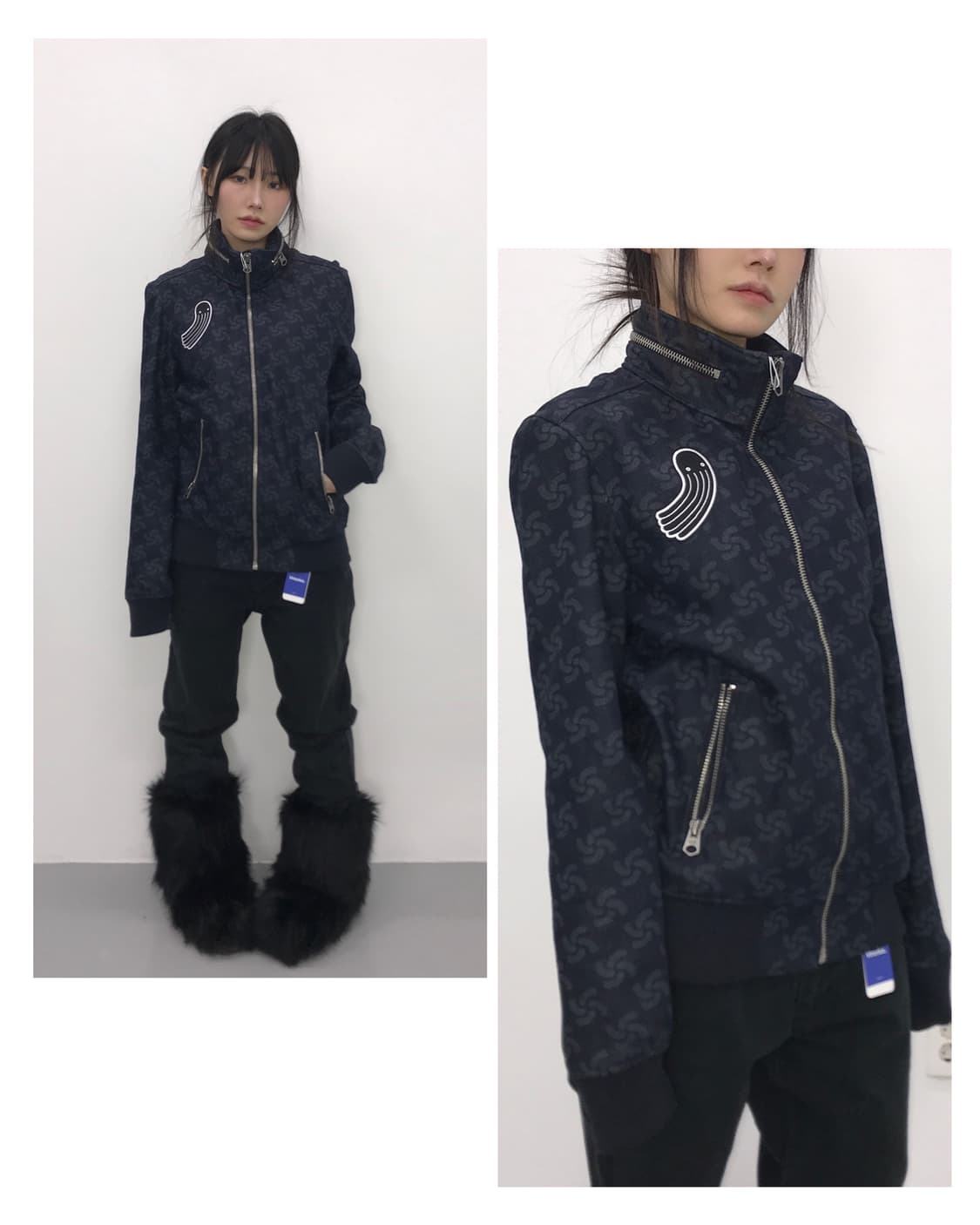 지스타 로고 흑청 데님자켓 상품이미지1