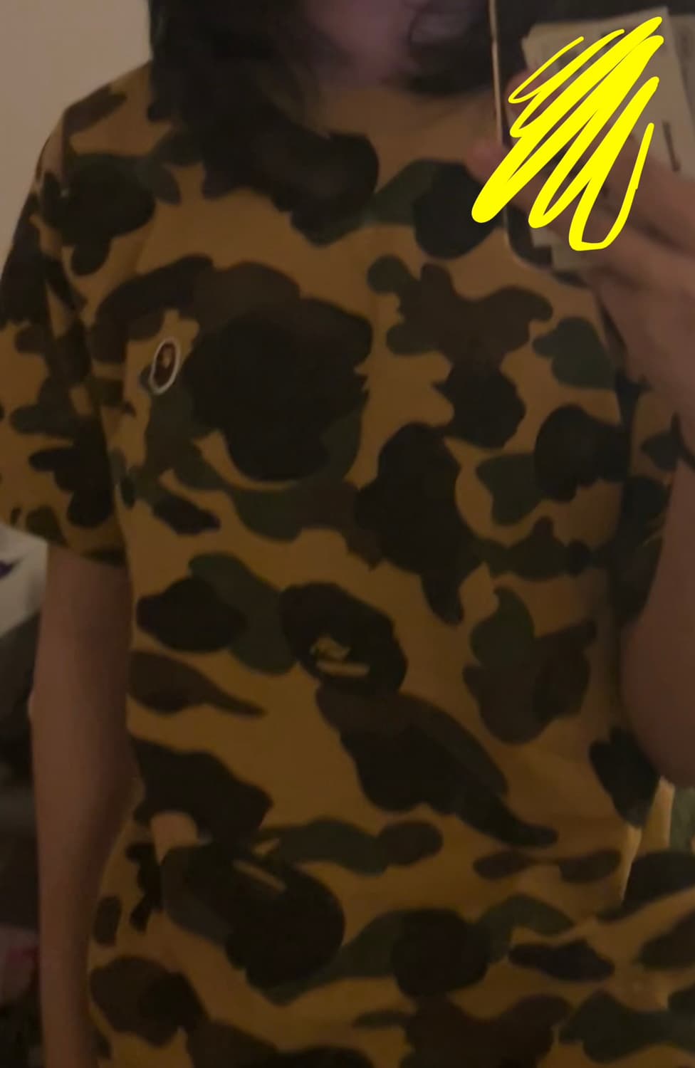 Bape 카모 원 포인트 반팔 상품이미지2