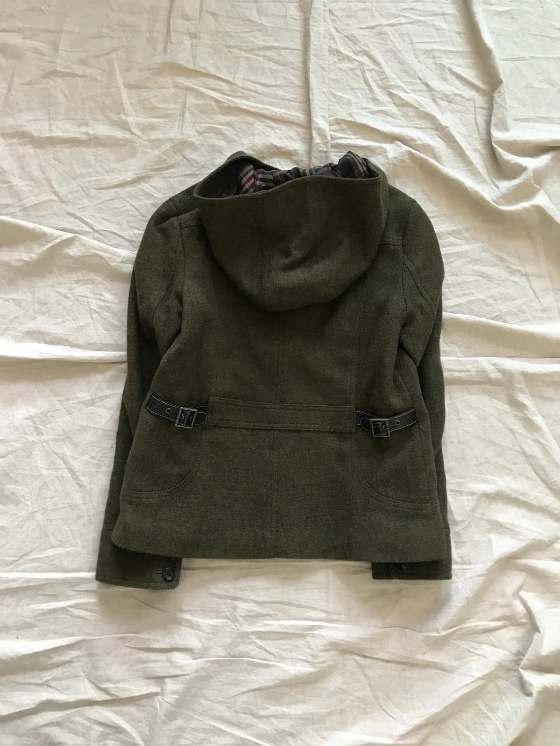 빈폴 카키 누빔 후드 울 자켓 상품이미지6