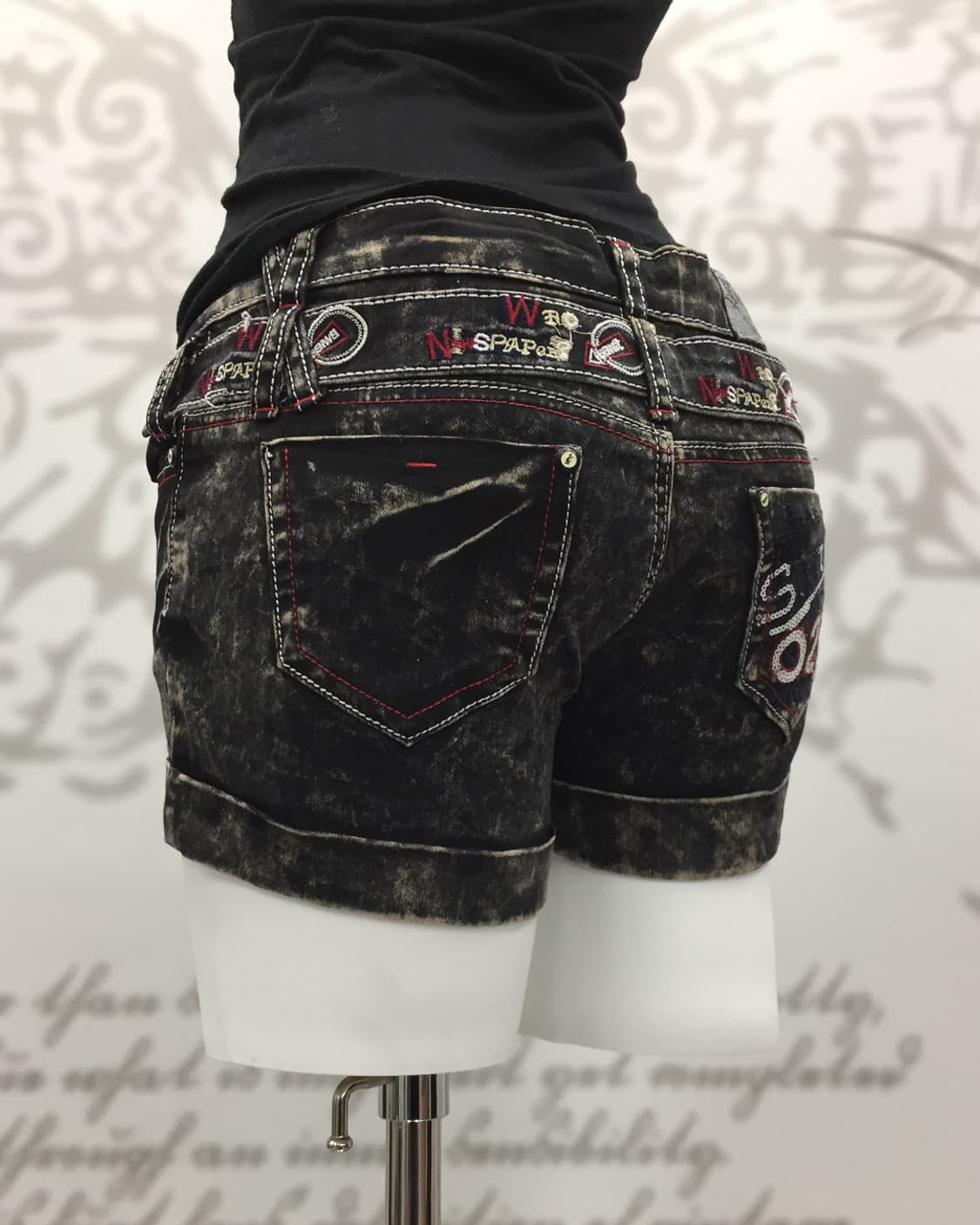 Y2K lettering shorts 상품이미지2