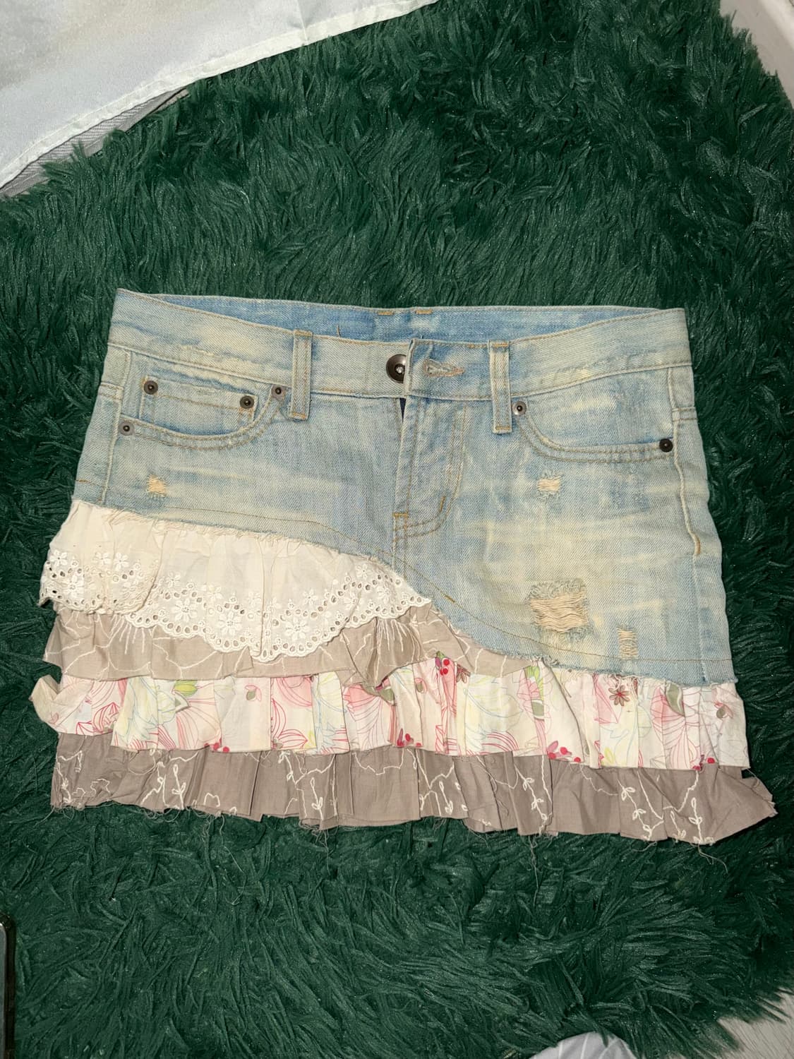 빈티지 프릴 미니스커트 상품이미지1