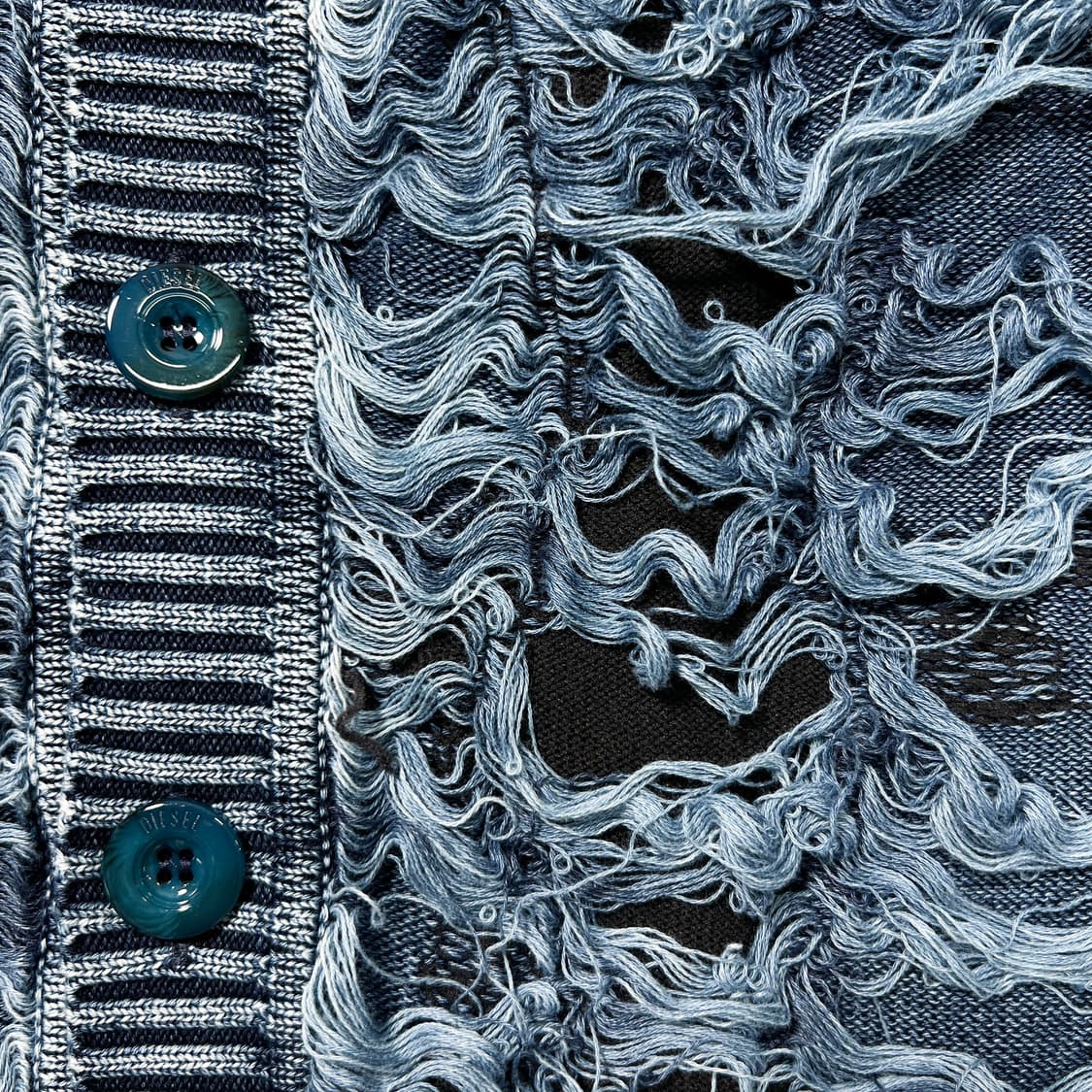 디젤 24ss K-Boboli 디스트로이드 인디고 가디건 (L) 상품이미지5