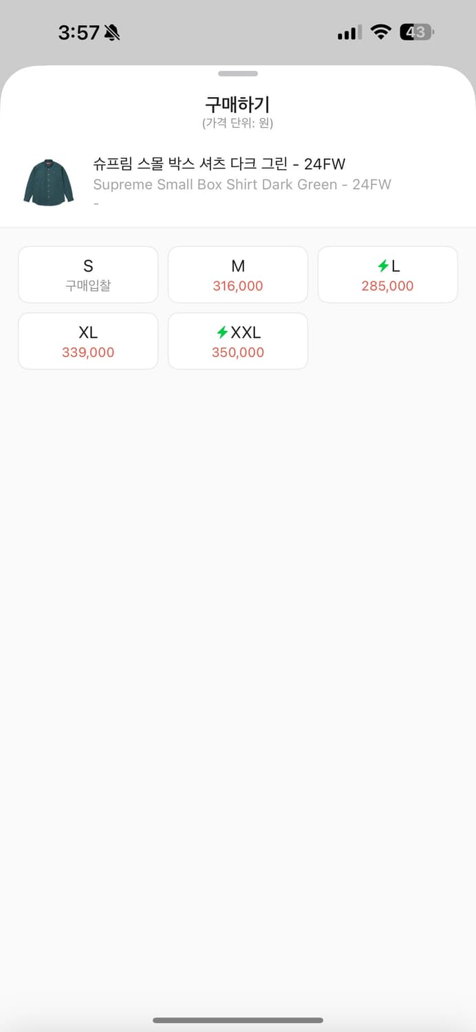 슈프림 스몰 박스 셔츠 다크 그린 - 24FW 상품이미지2