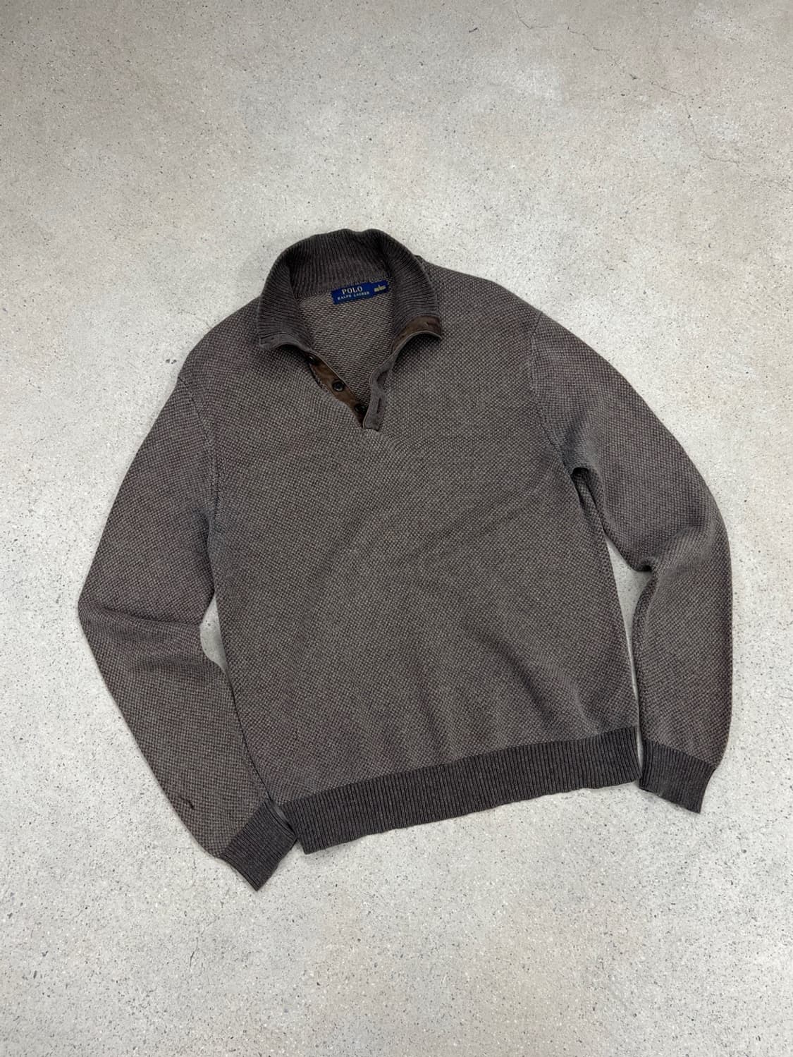 폴로 랄프로렌 배색 실크 카라 니트 상품이미지2