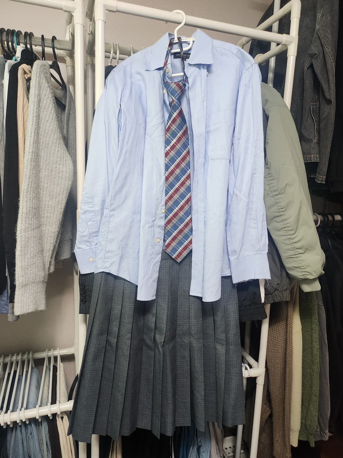 빈티지 프레피룩 정장 자켓 코디 세트 상품이미지2