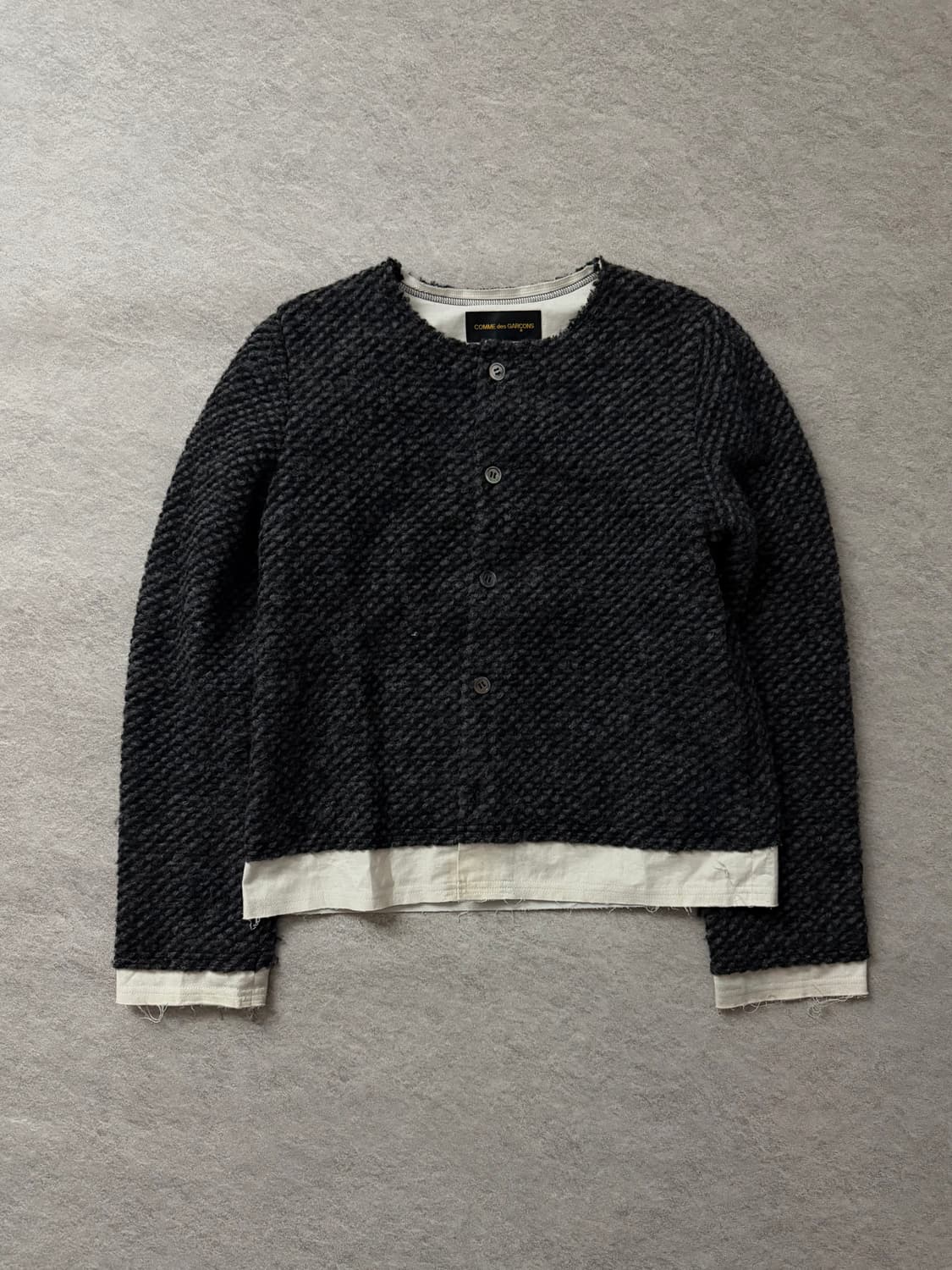 꼼데가르송 레어이드 울 니트 가디건 상품이미지1