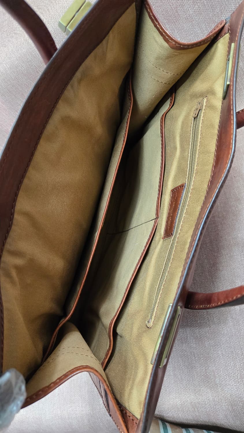 K.Y.MARK 브라운 가죽 토트백 이탈리아레더 상품이미지7