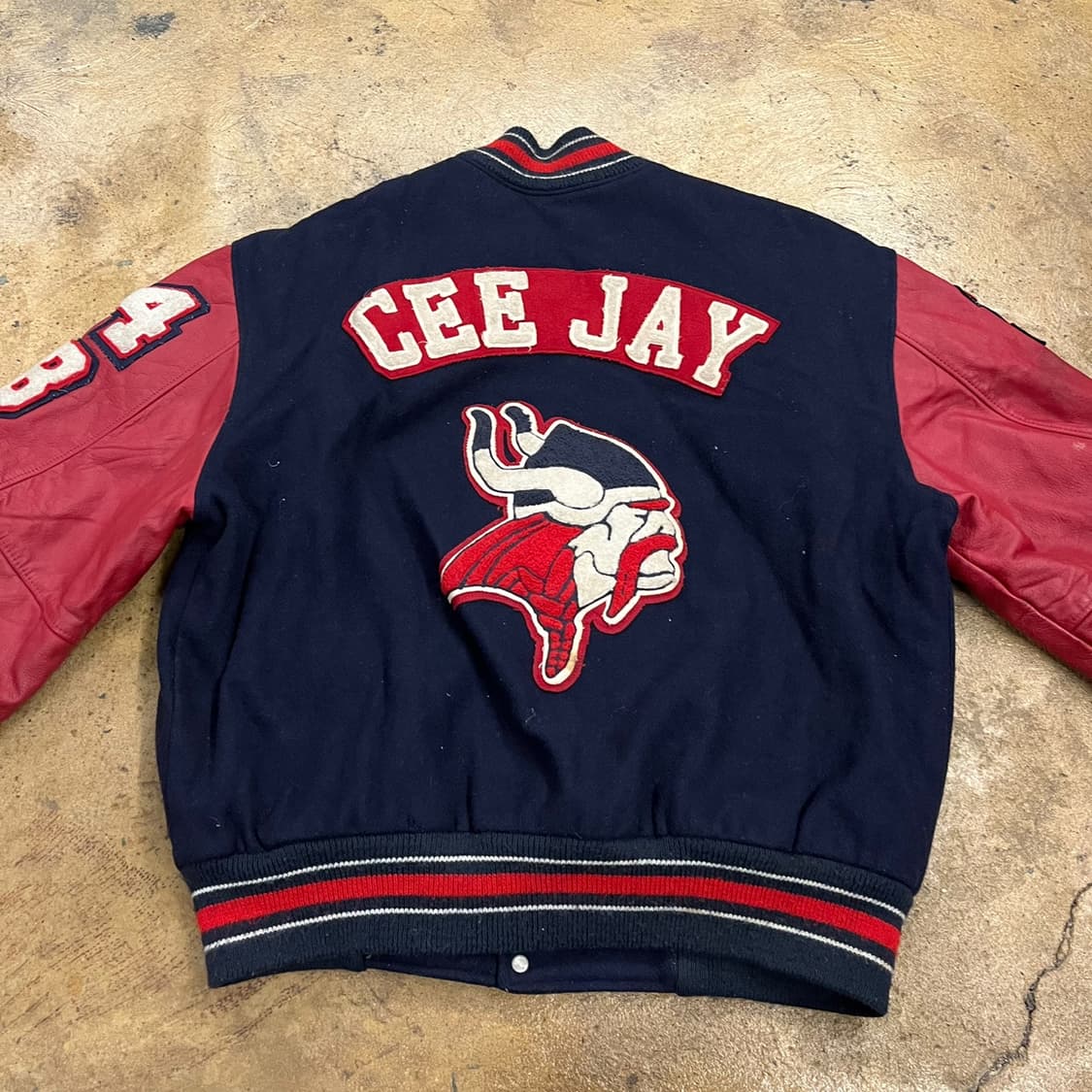 [ 정품/XL ] Meca 빈티지 커스텀 패치 바시티 자켓 b16 상품이미지4