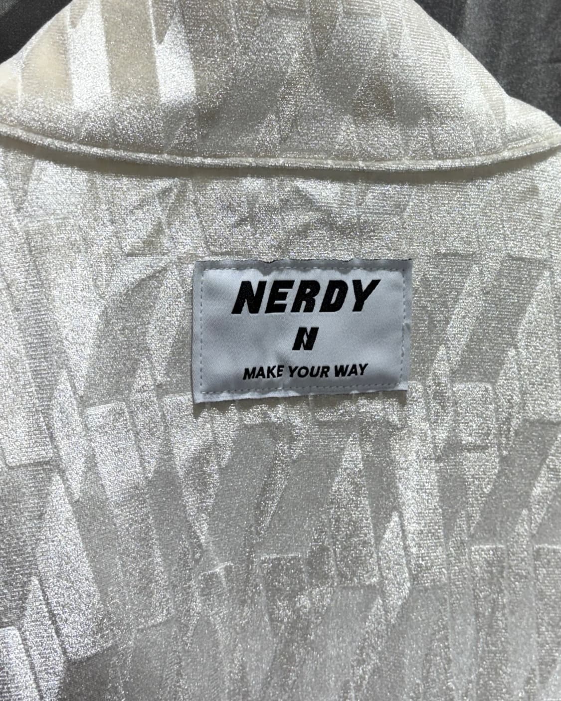 M 널디 패턴 벨벳 아이보리 트랙탑 상품이미지6