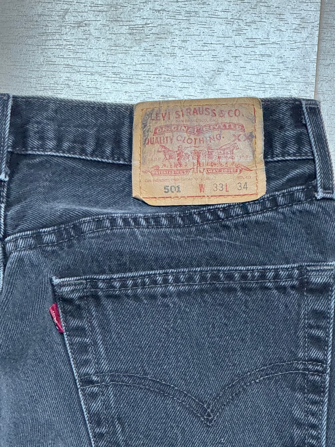 빈티지 리바이스 501 블랙진 usa 33X34사이즈 상품이미지5