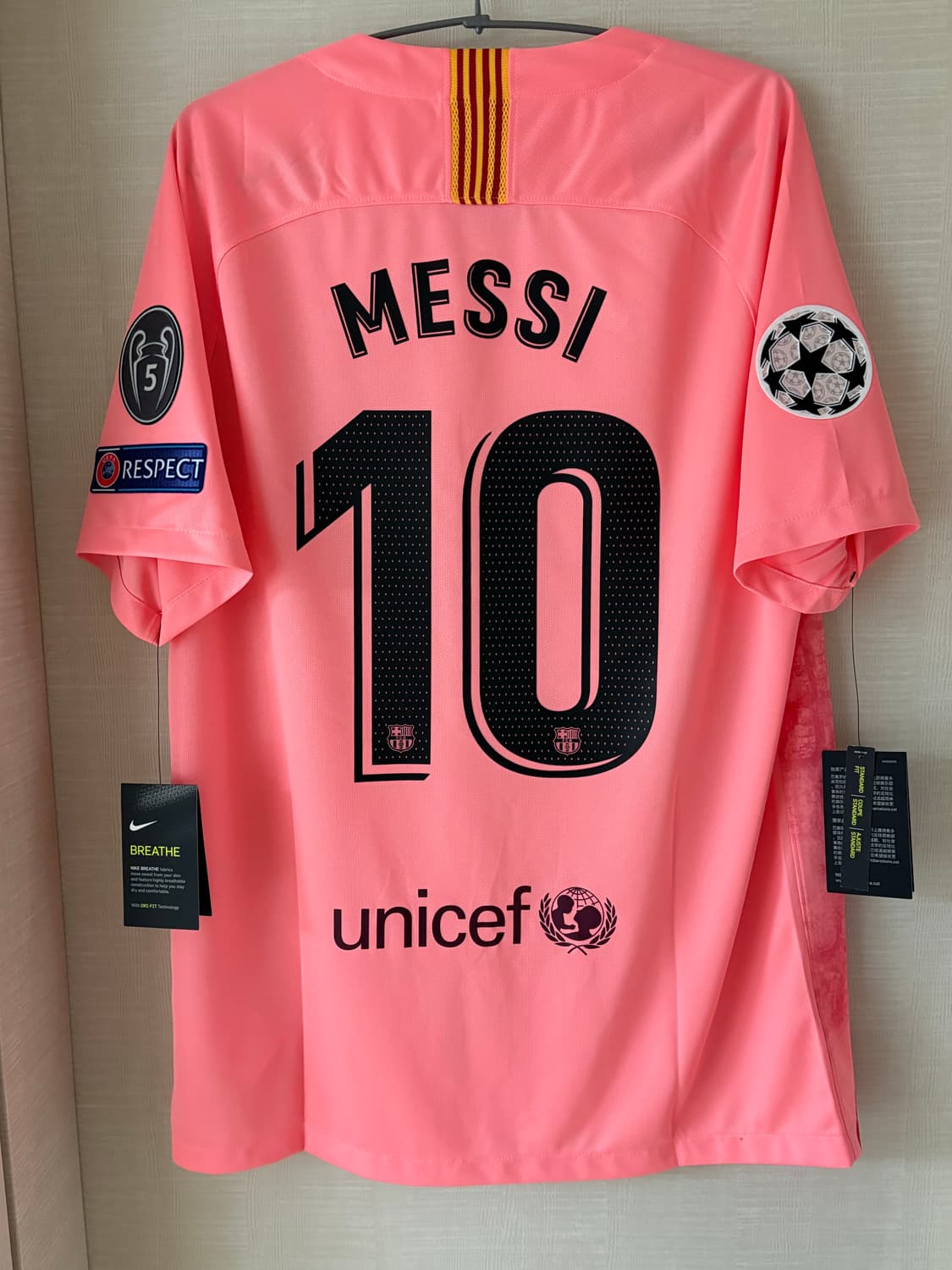 18-19 바르셀로나 써드 메시 유니폼 정품 새제품 상품이미지6