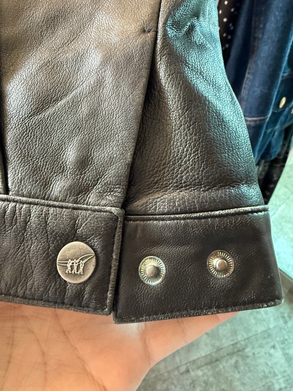 헨리코튼 양가죽 싱글 가죽자켓 XL 상품이미지4