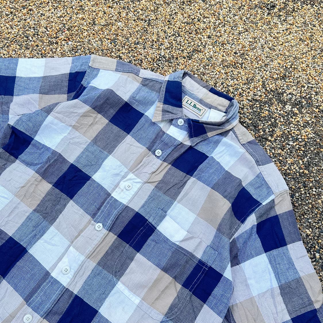 L.L.Bean 체크 반팔 셔츠 상품이미지2