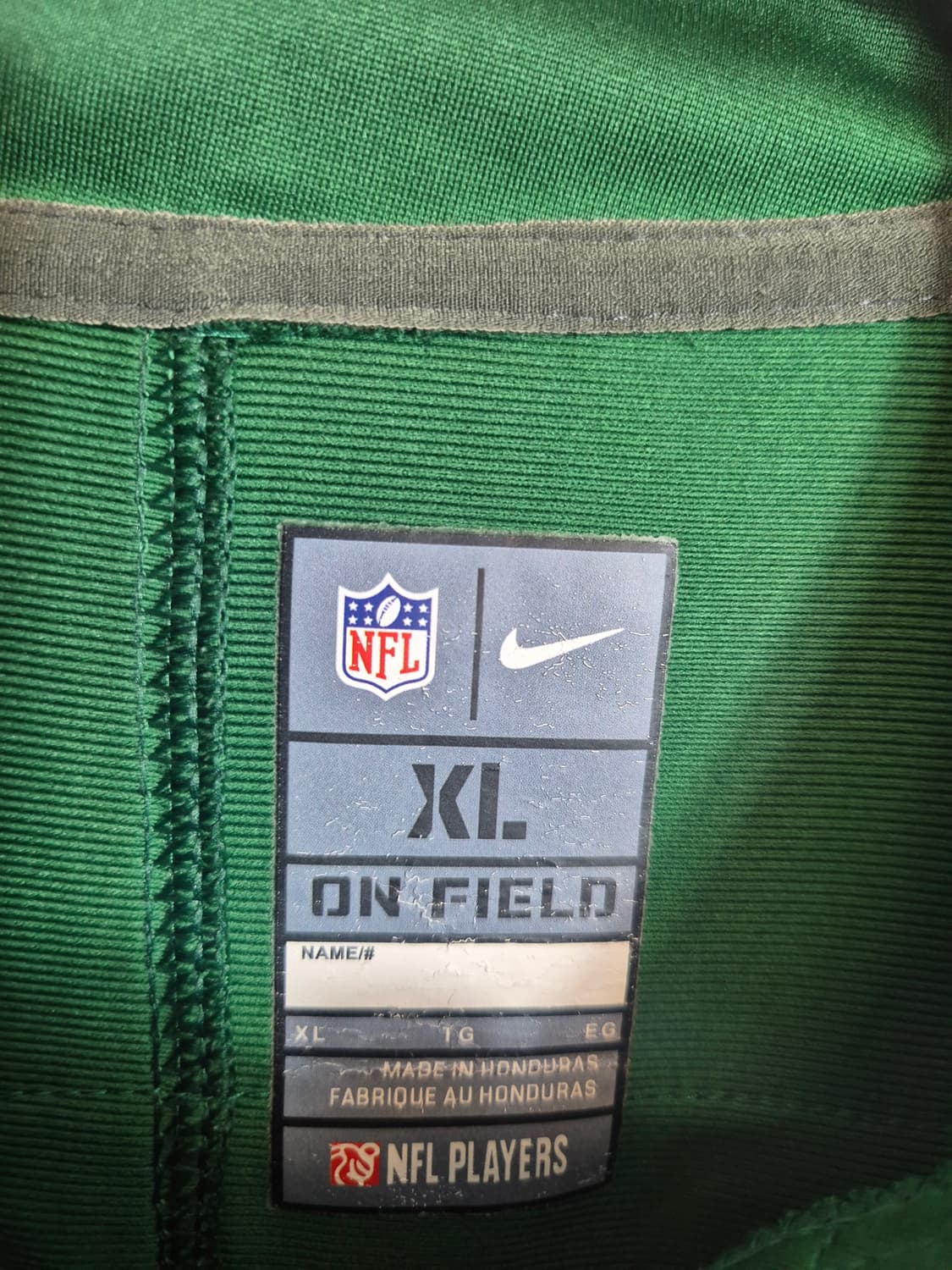 나이키 ) 하키 NFL 뉴욕 제츠 XL 유니폼 그린 상품이미지5