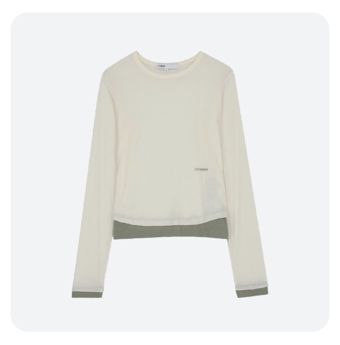 시티브리즈 롱슬리브 니트 티셔츠 상품이미지1