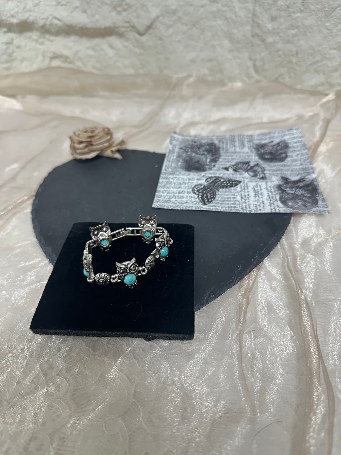 빈티지  부엉이 터키석 팔찌 상품이미지1