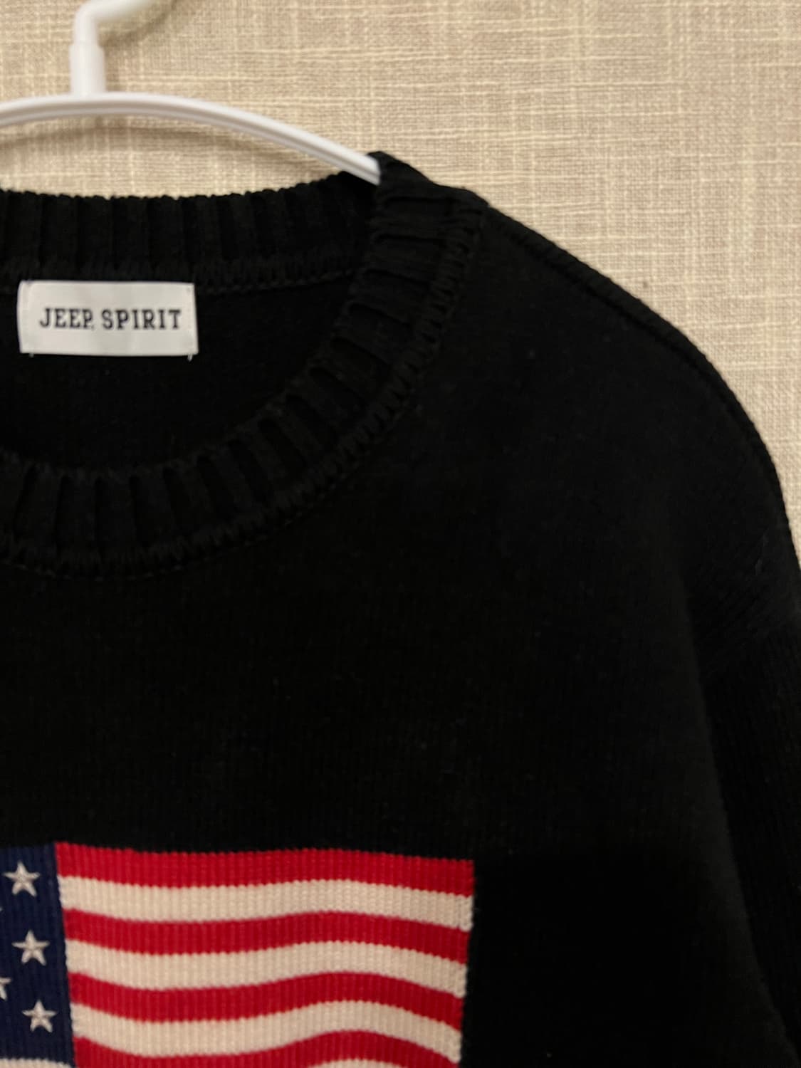 JEEP SPIRIT 성조기 니트 S 블랙 상품이미지2