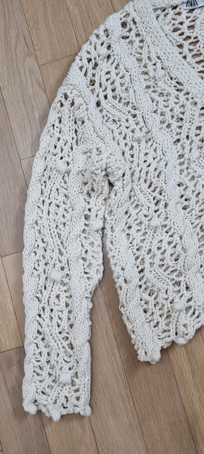 ZARA 자라 메쉬 면 가디건 M _ 여성 상품이미지4