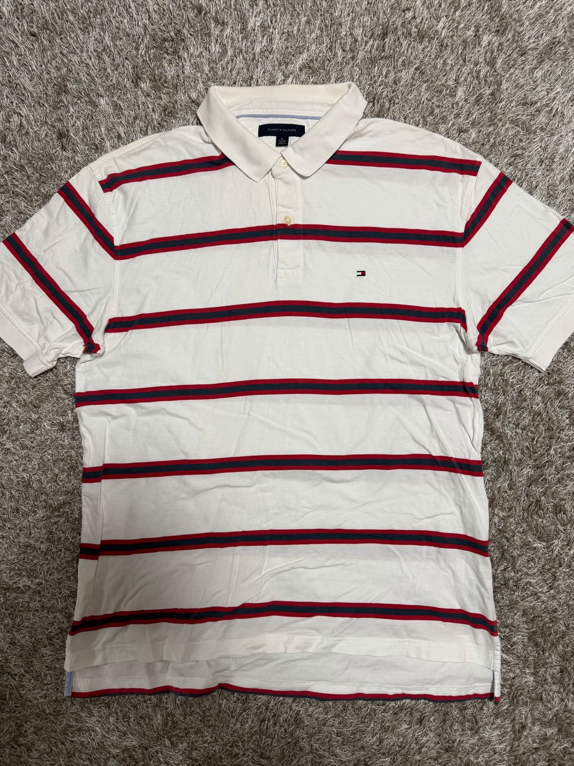 [XL] 타미힐피거 빅사이즈 스트라이프 반팔 카라티 상품이미지2