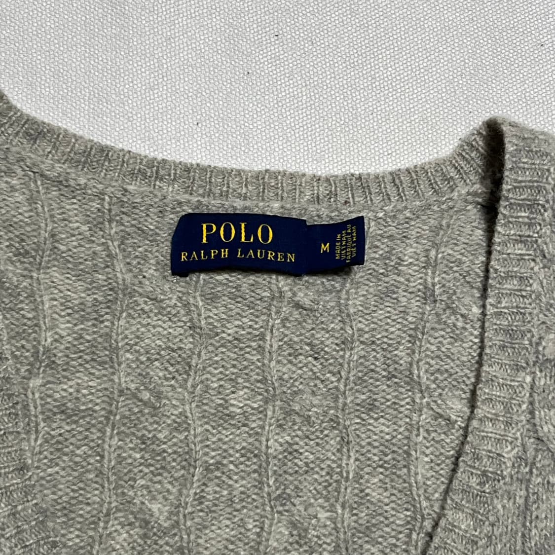 M 폴로랄프로렌 울 브이넥 케이블 캐시미어 니트 상품이미지4