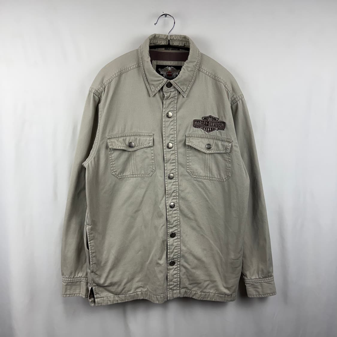 (S) 할리데이비슨 00s 버튼 워크 자켓 베이지 상품이미지2