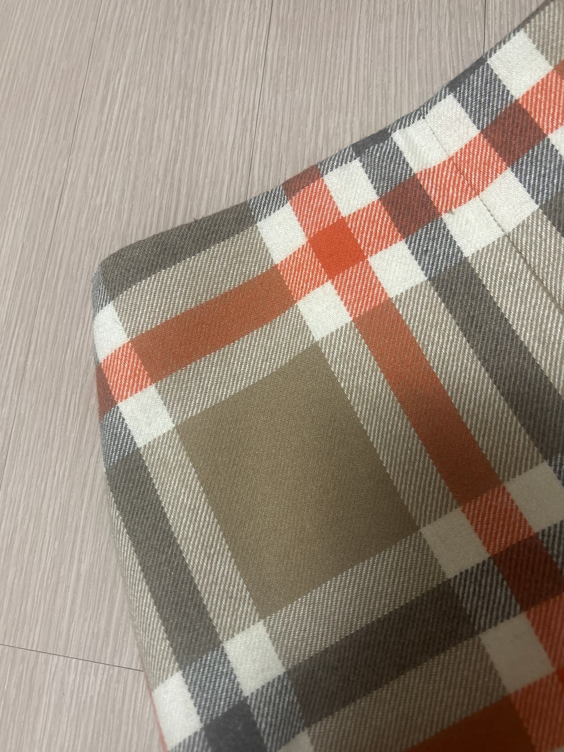 베네통 체크 미디 울 스커트 상품이미지2