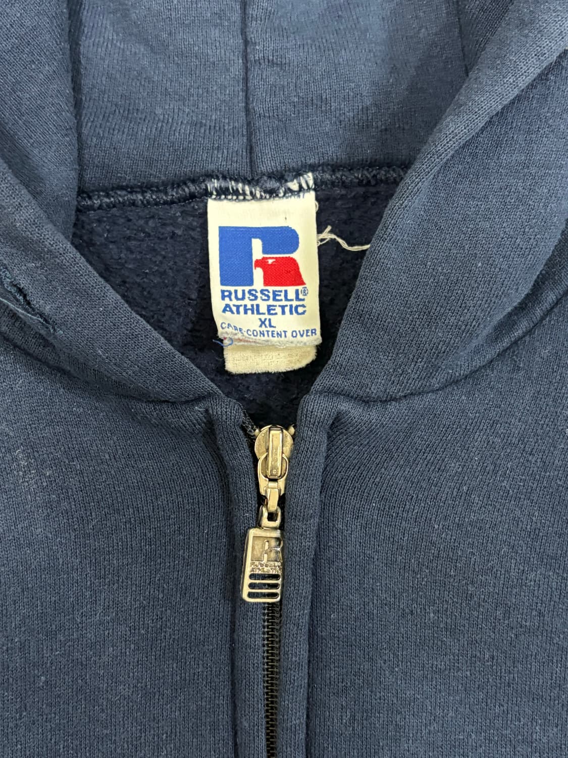 90s 빈티지 러셀 후드집업 네이비 상품이미지5