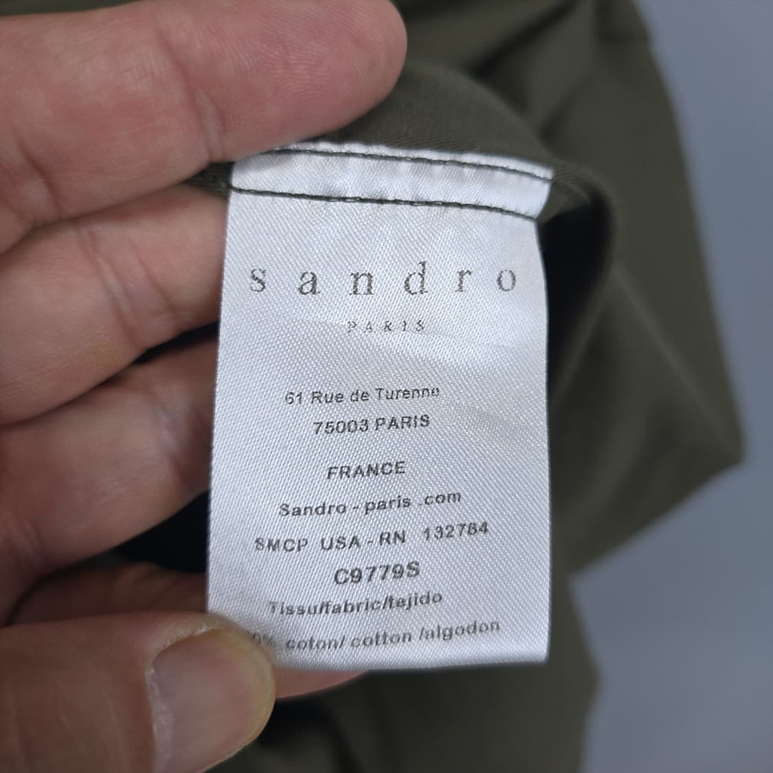산드로 Sandro 밀리터리 포켓 셔츠 L 상품이미지9