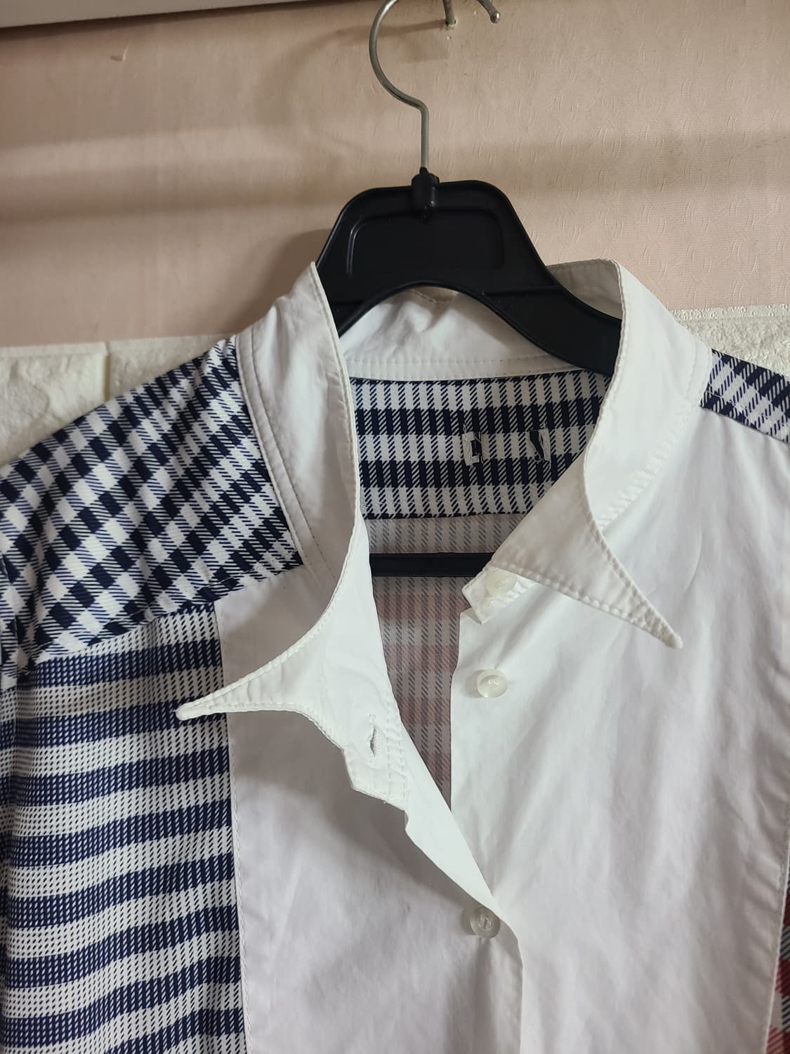 김하늘 언발란스 체크남방(프리) 상품이미지3