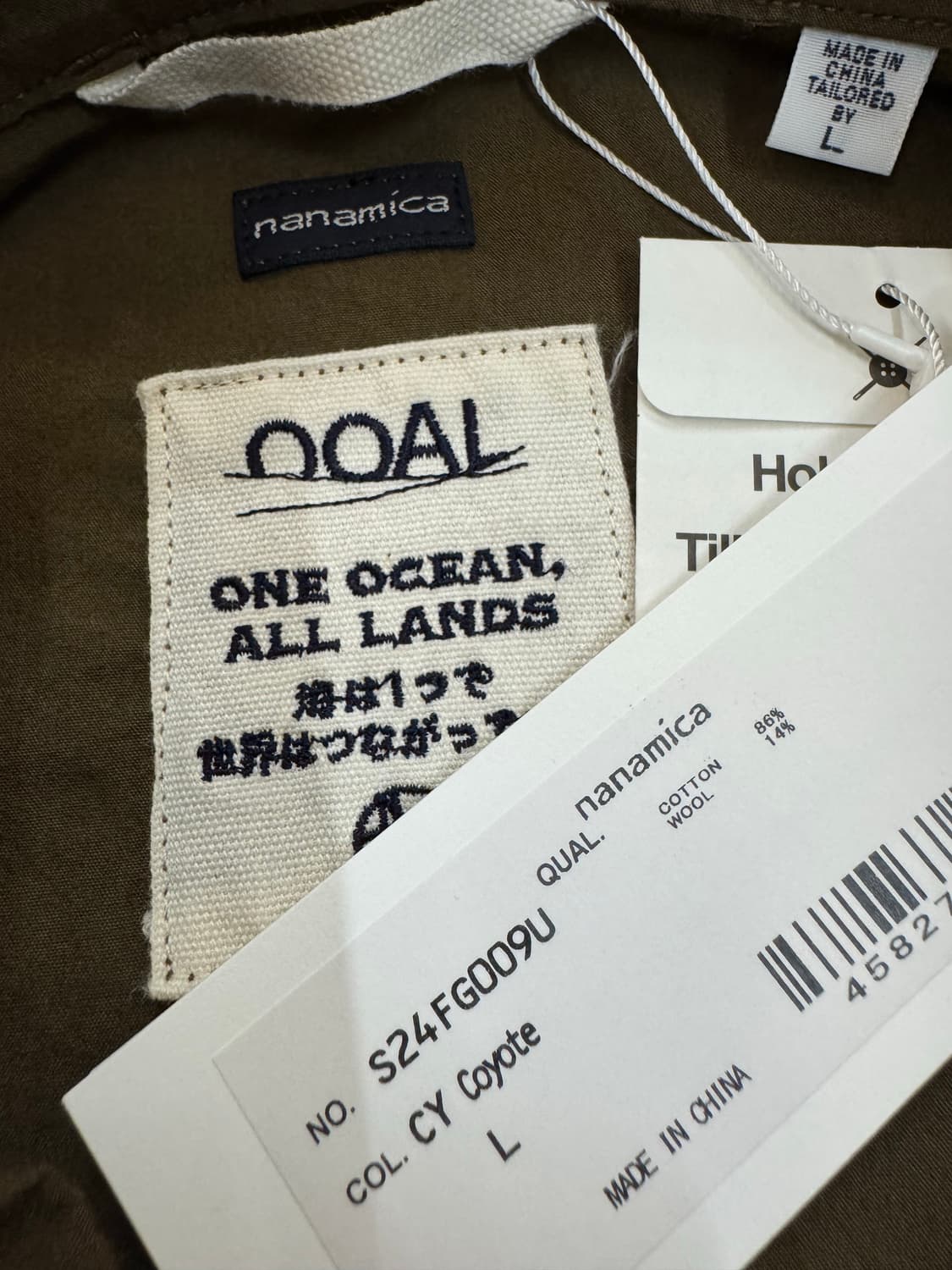 [L] 나나미카 코튼 울 덱 셔츠 코요테  상품이미지9