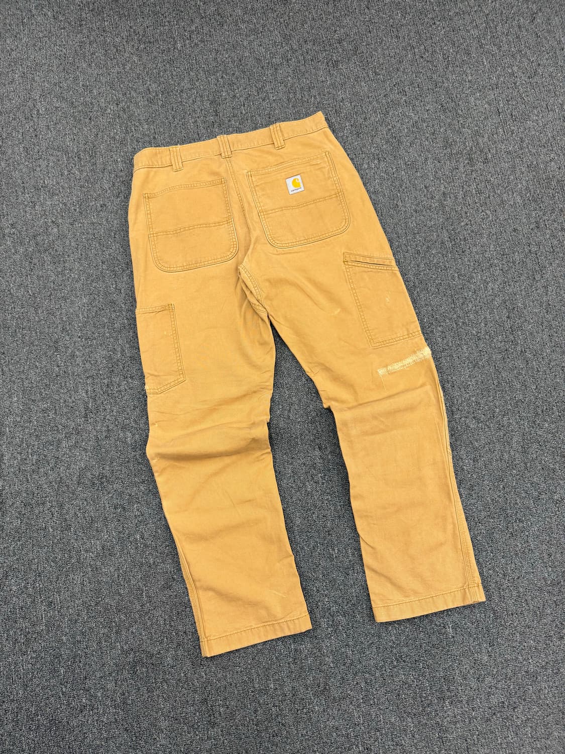 칼하트 빈티지 베이지 더블니 워크팬츠 상품이미지6