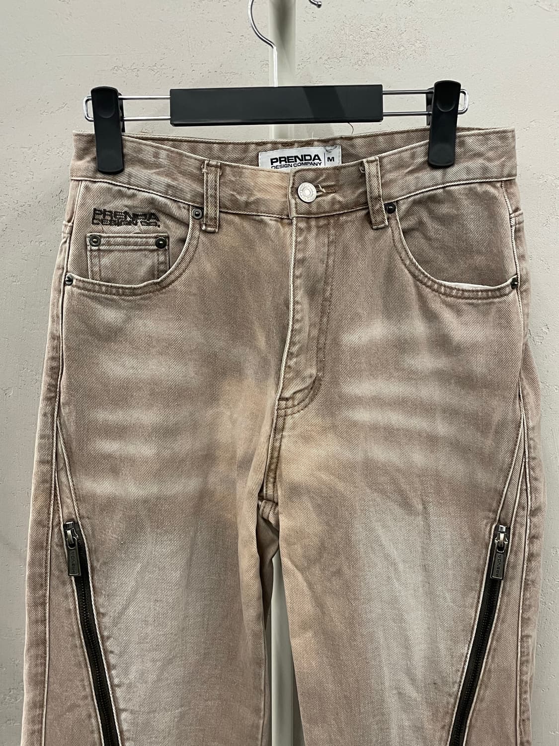 PRENDA 프렌다 커브드 지퍼 플레어 팬트 다크 브라운 M 상품이미지3