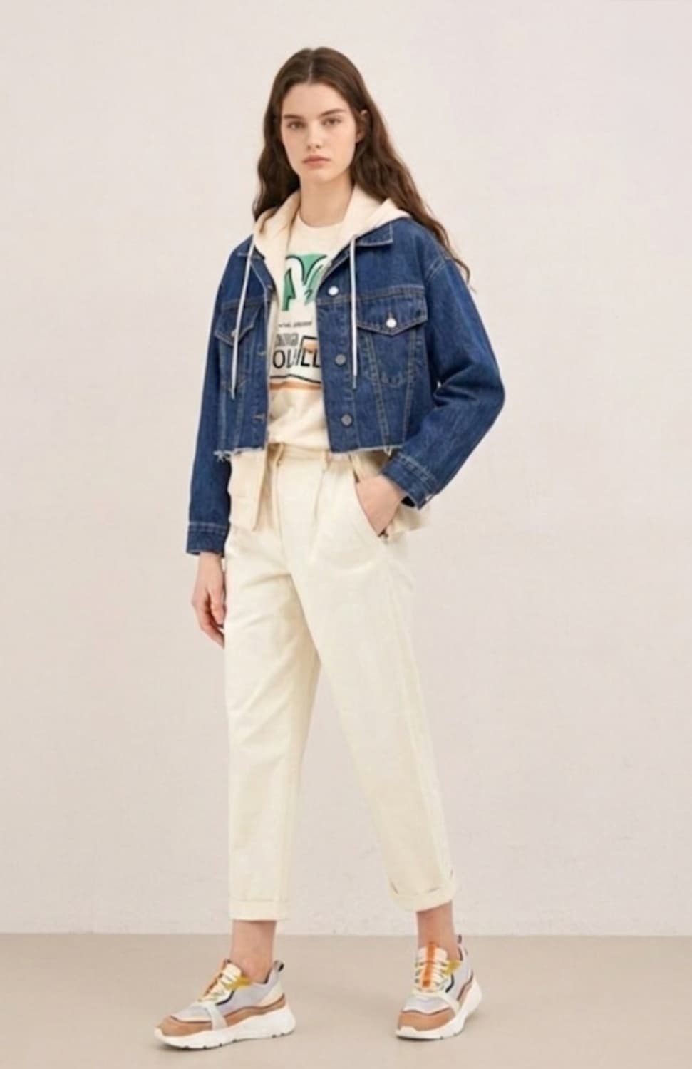 (새상품)쥬시쥬디 크롭 데님자켓 55~66사이즈 상품이미지1