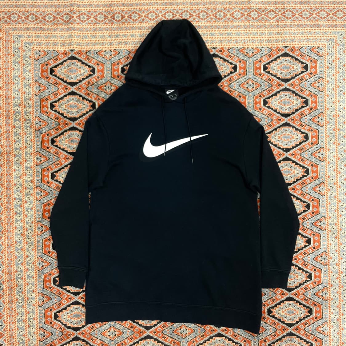 나이키 스우시로고 블랙 롱 후드티셔츠 남성M 상품이미지1