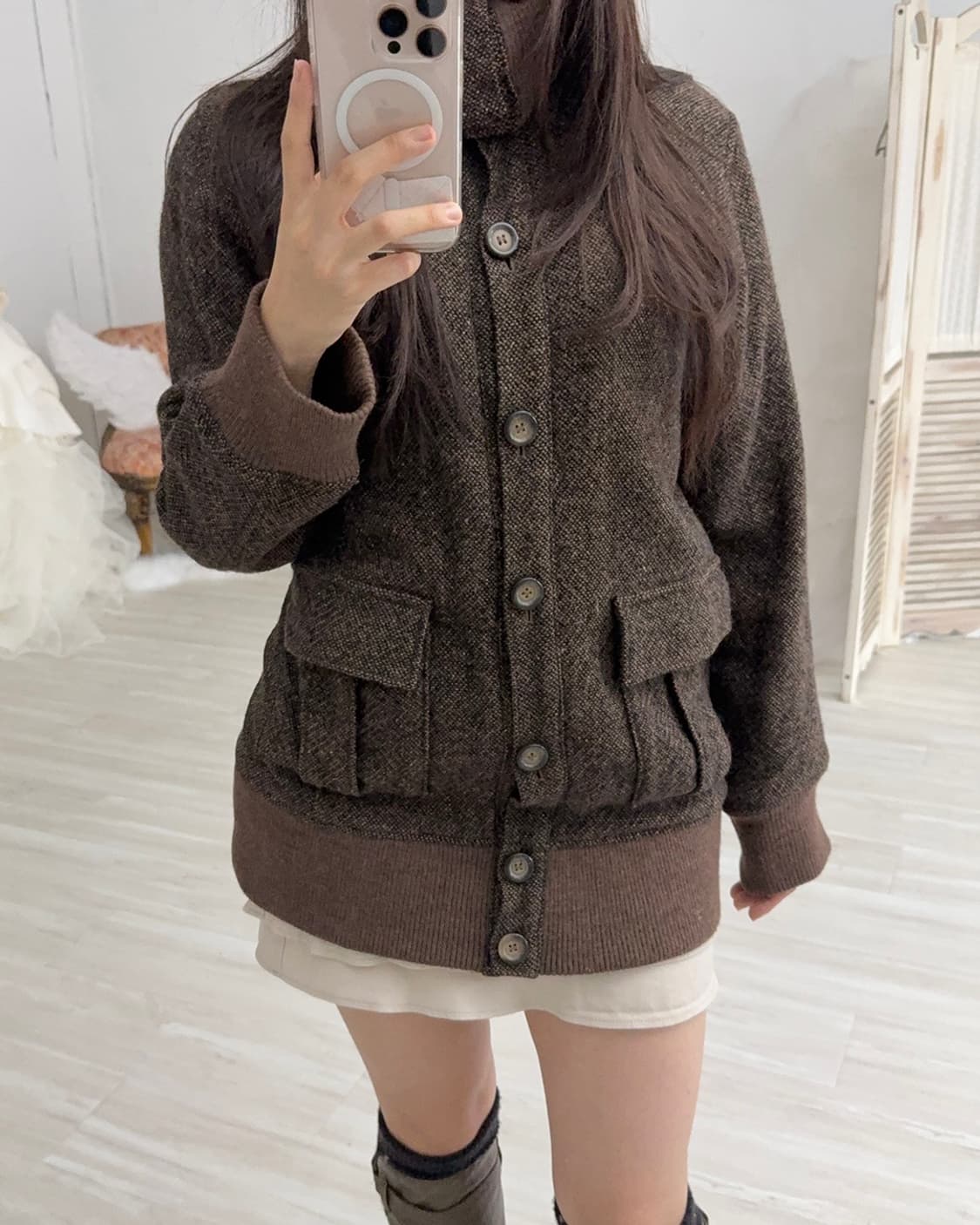Brown wool jacket  상품이미지4