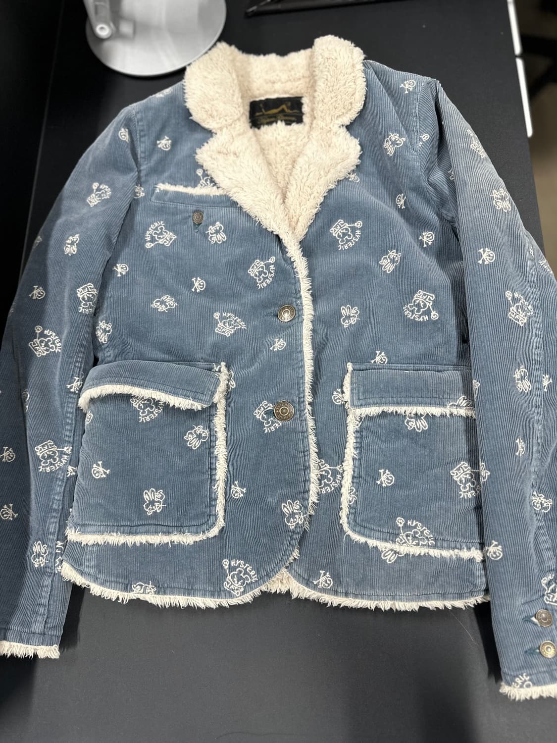 히스테릭 글래머 블루 코듀로이 셰르파 자켓 상품이미지3