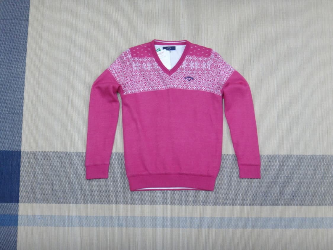 (M) 캘러웨이 골프 여성 브이넥 방풍 니트 상품이미지1