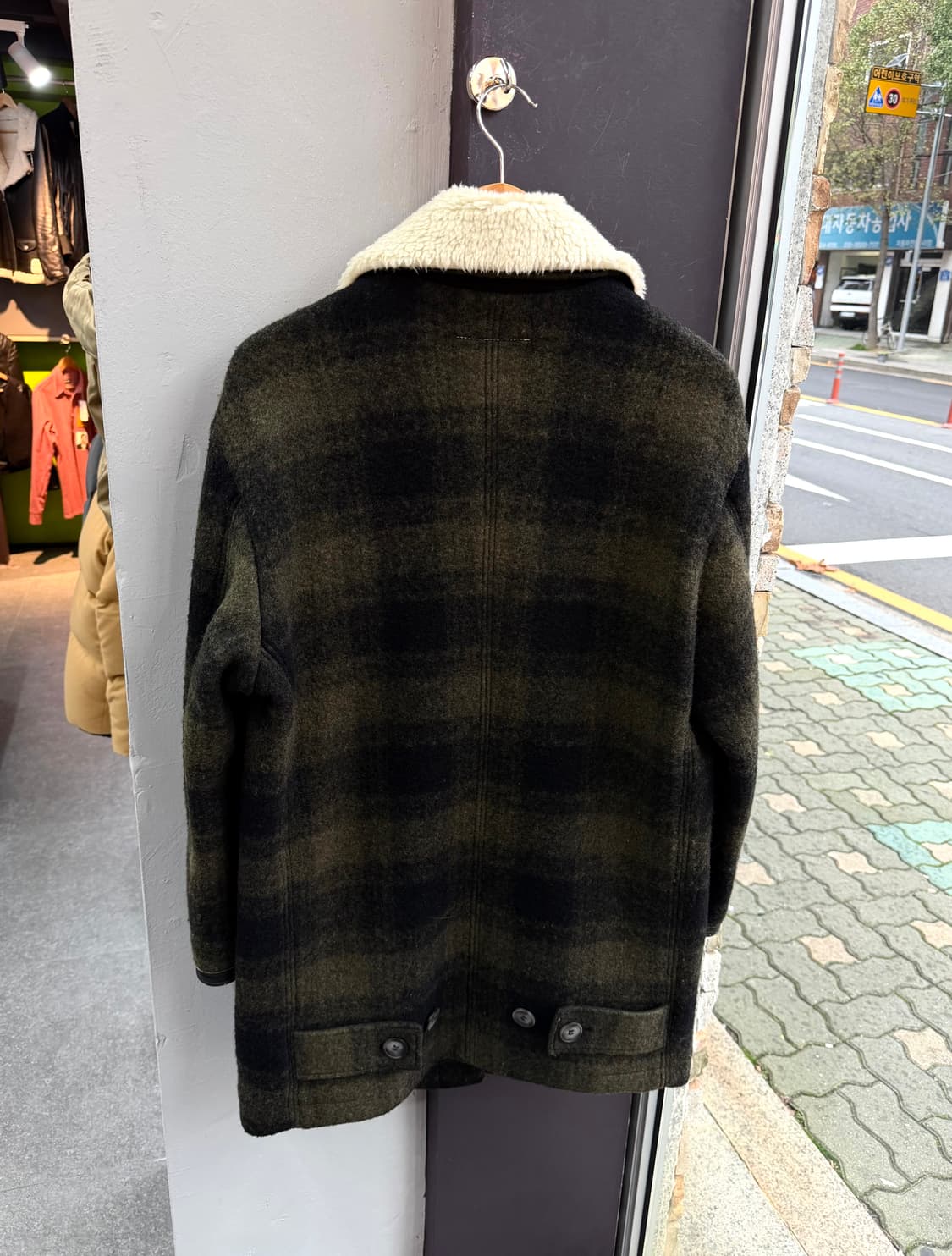 38/ 메종 마르지엘라 타탄체크 오버핏 울코트 상품이미지9