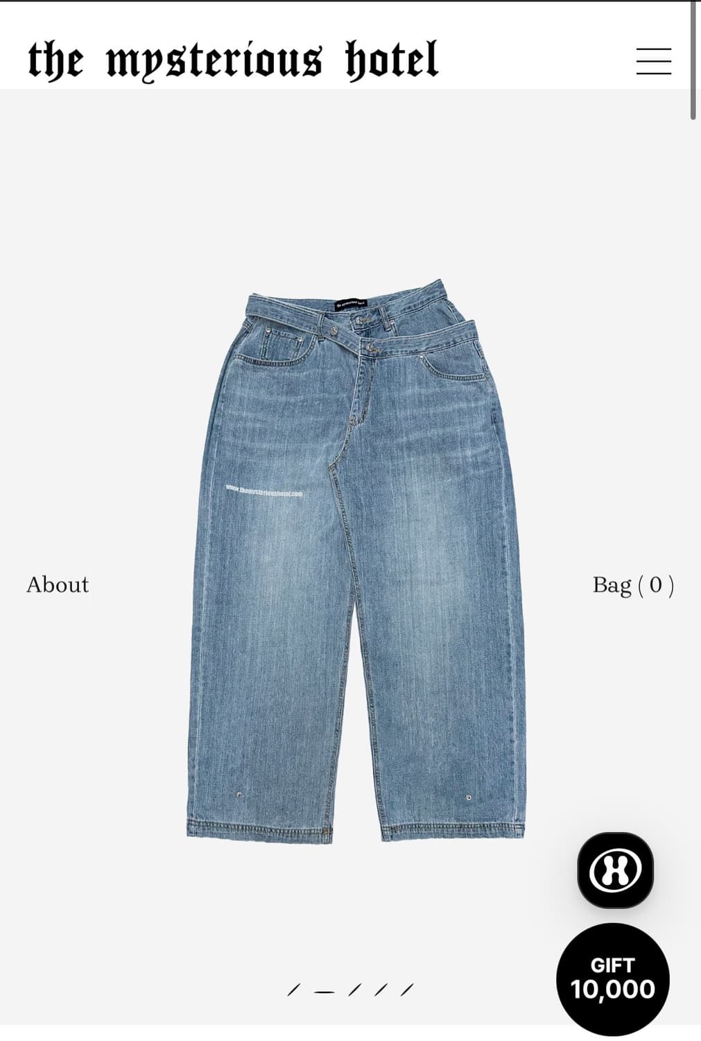 더 미스테리어스호텔 CROSS LAYERED DENIM 1size 상품이미지2