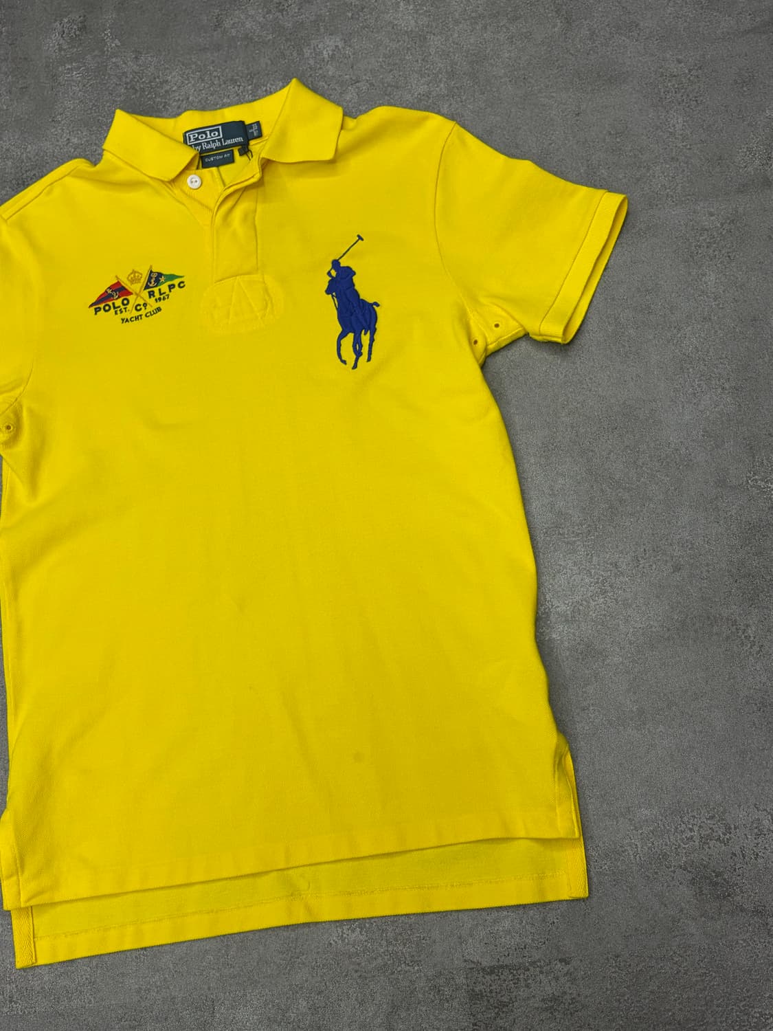 폴로 랄프로렌 빅포니 Yacht Club 옐로우 반팔 카라티 상품이미지4