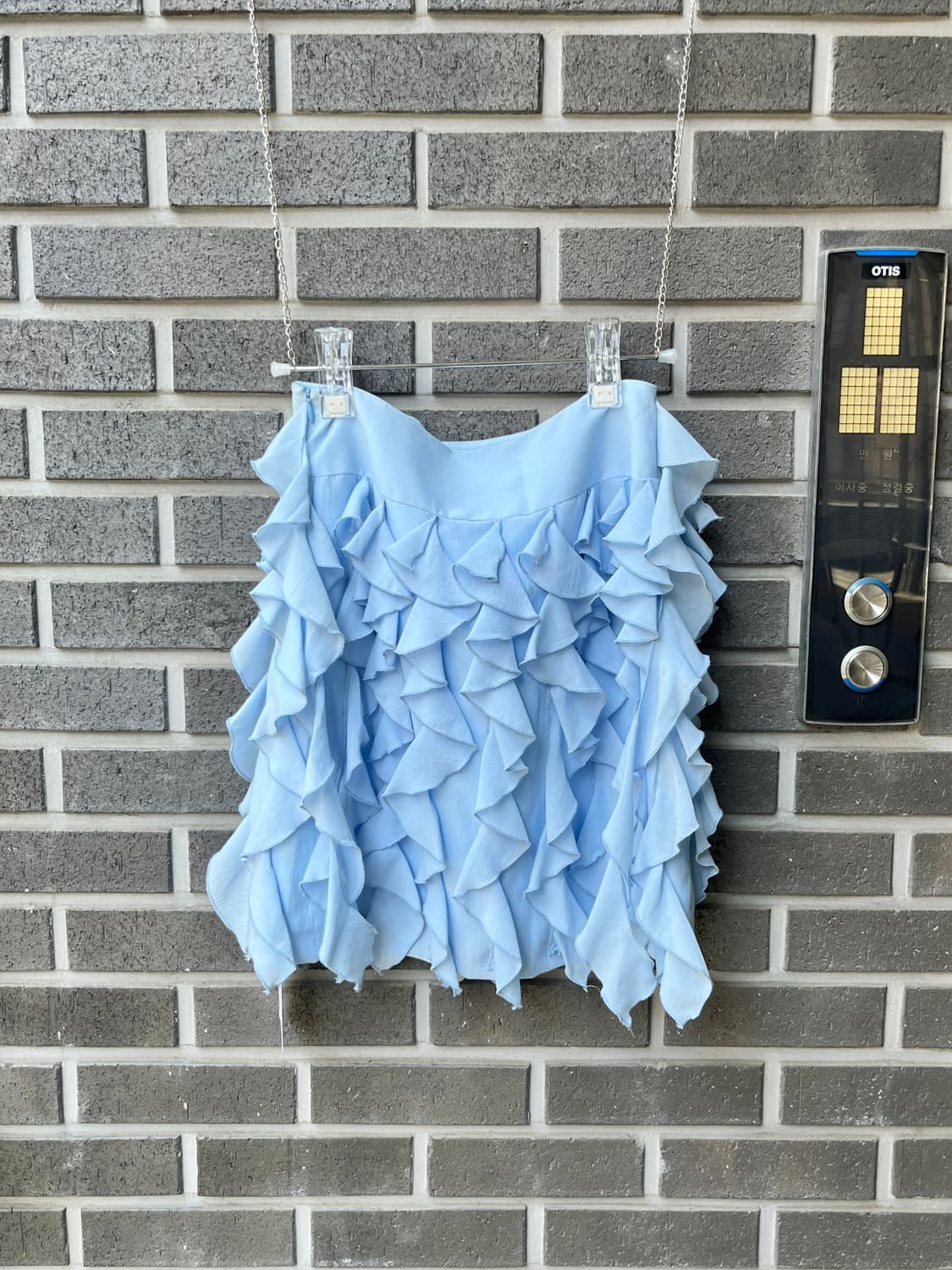 Estnation 러플 스커트 라이트 블루 상품이미지1