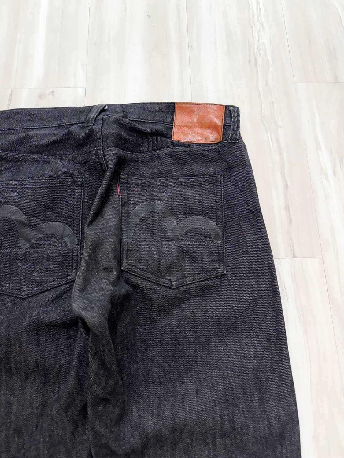 Evisu black denim pants 상품이미지2