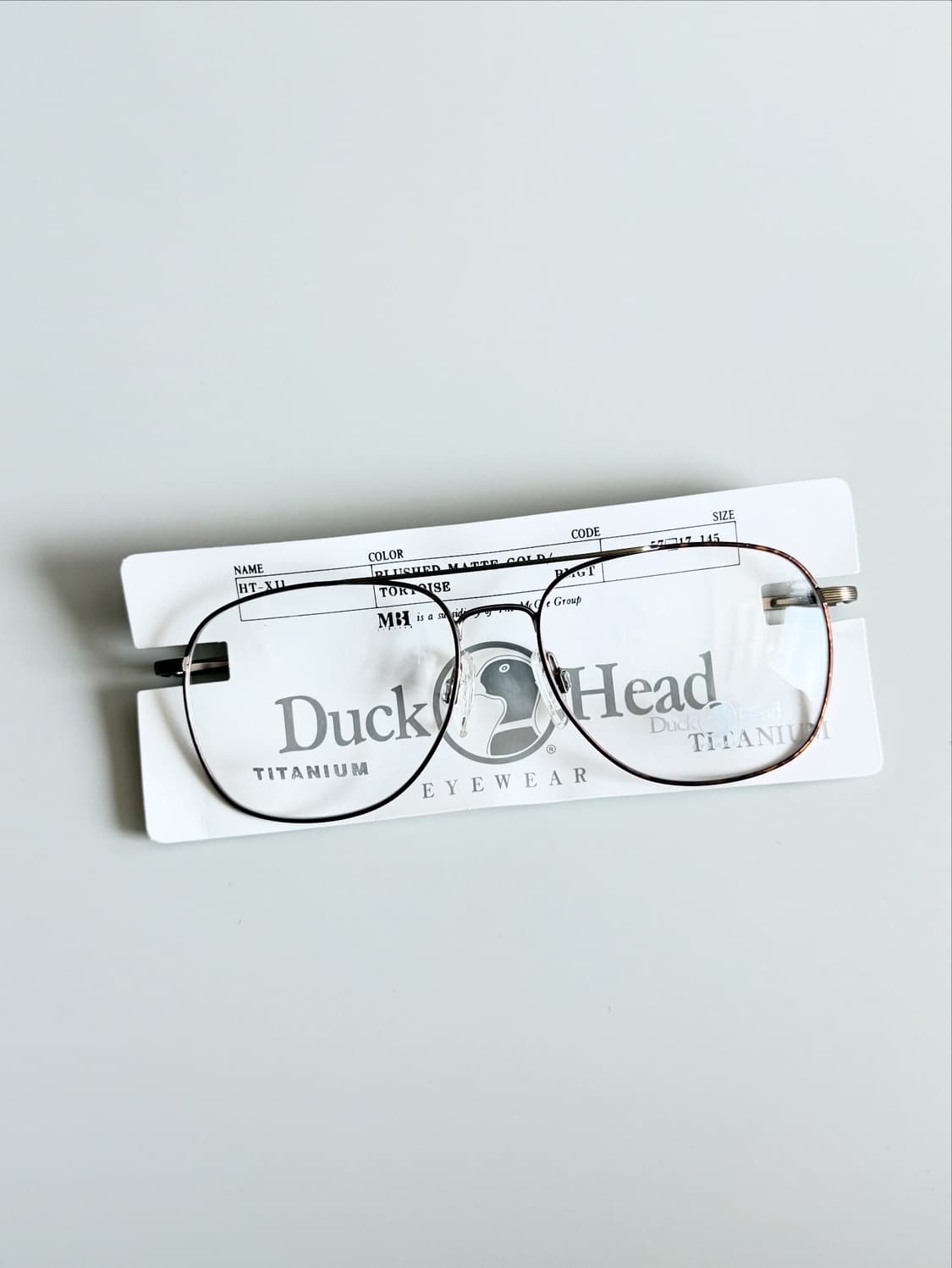 90s Duck Head 맷골드 티타늄 보잉 빈티지 데드스탁 안경 상품이미지1