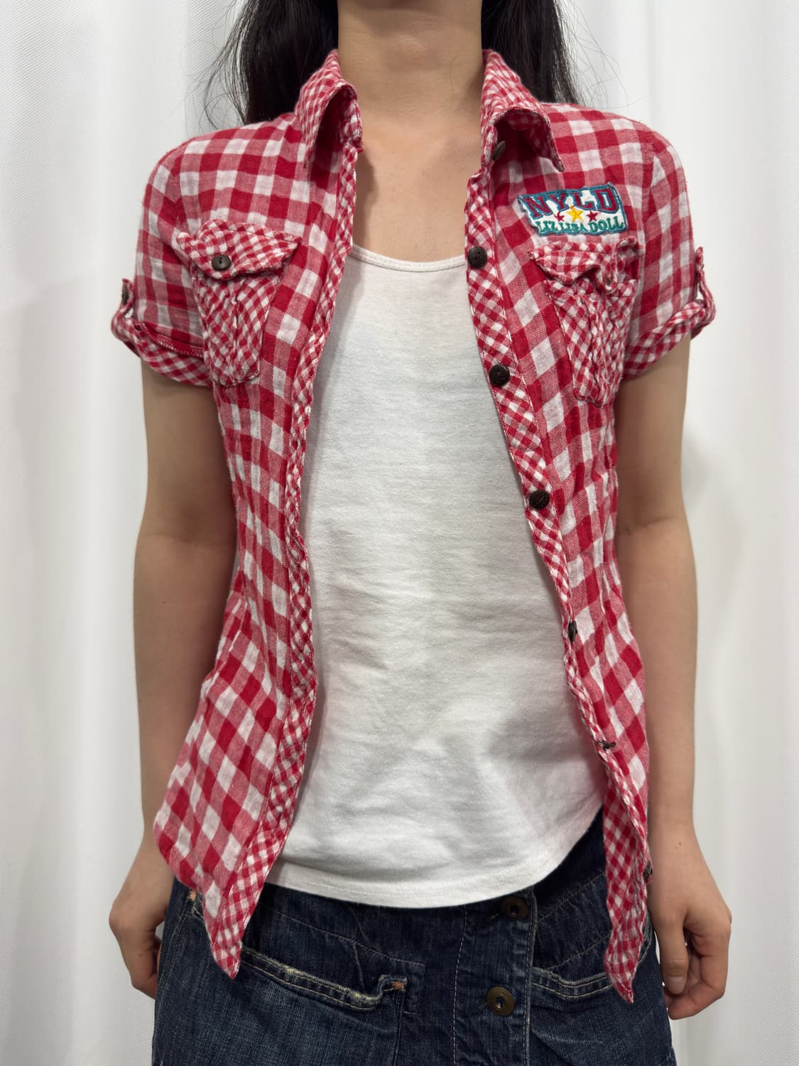 liz lisa doll red check shirt 상품이미지4