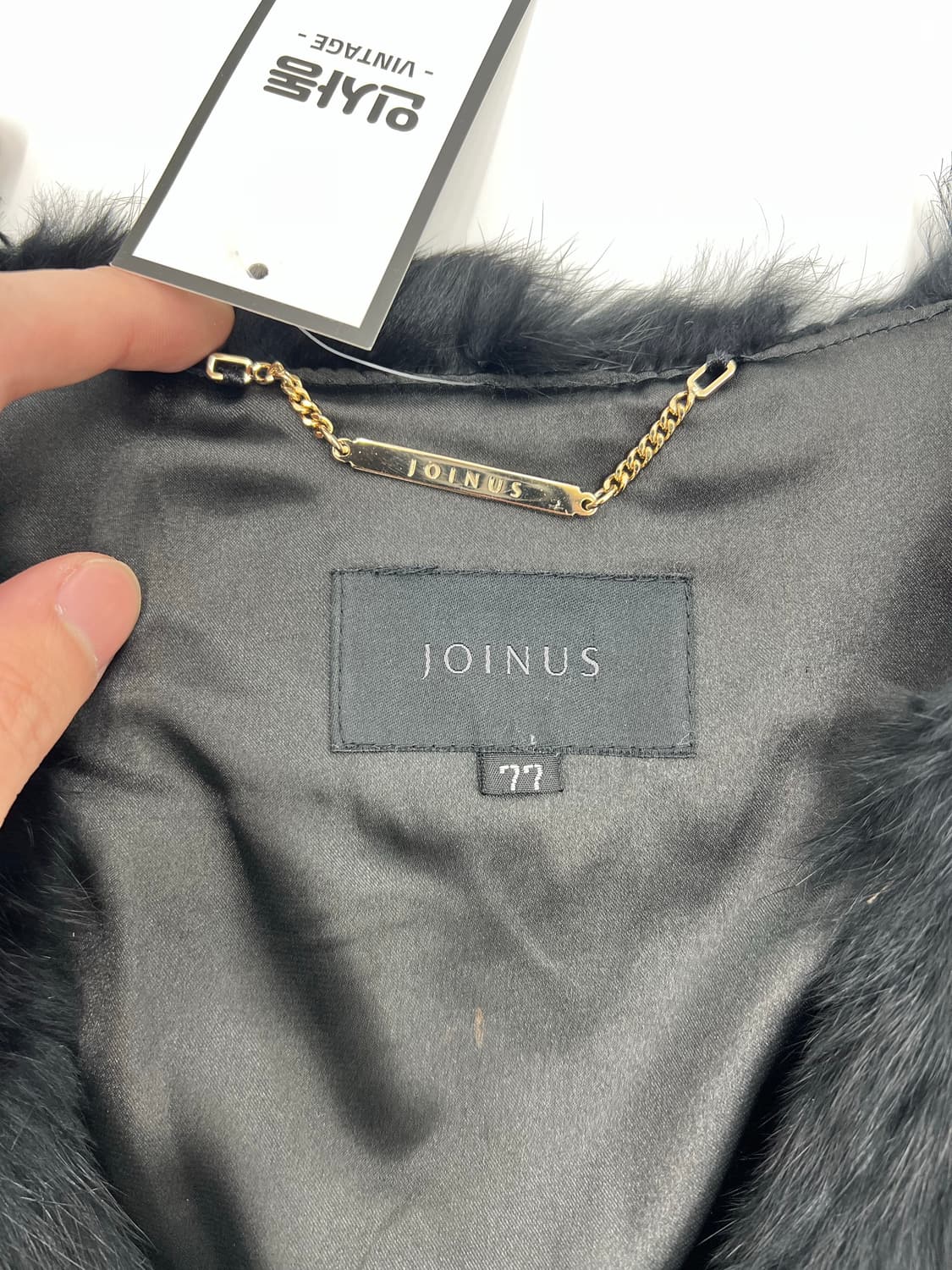 빈티지 래빗 퍼 베스트 상품이미지3