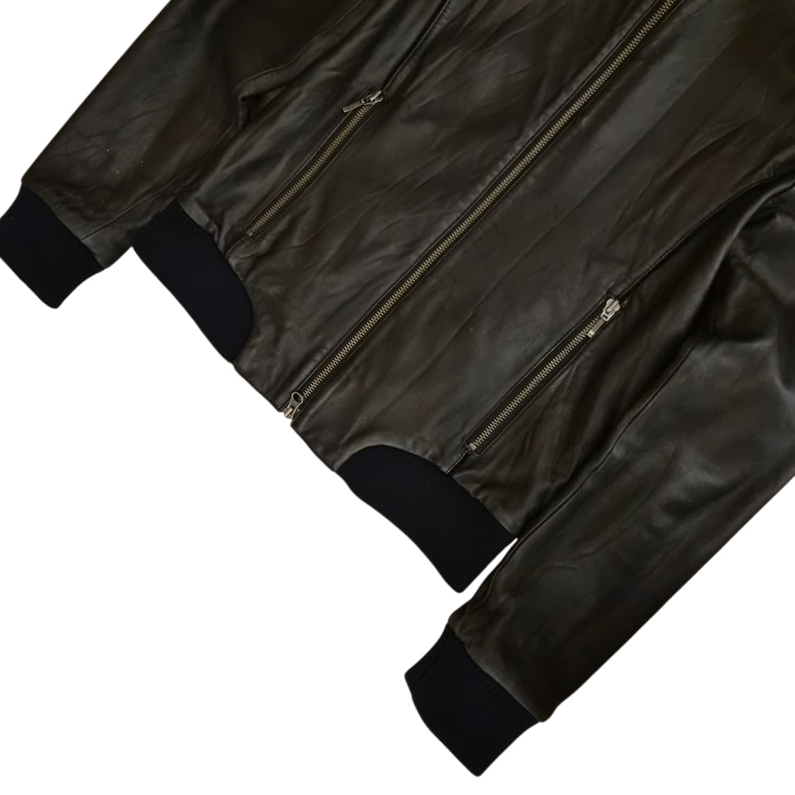 램스킨 레더 후드집업 상품이미지3