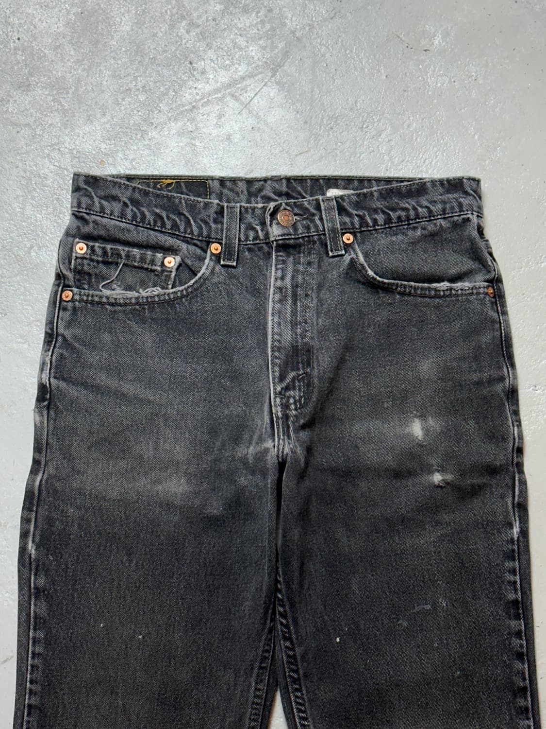 90's USA Made 리바이스 517 블랙 부츠컷 플레어진 상품이미지5